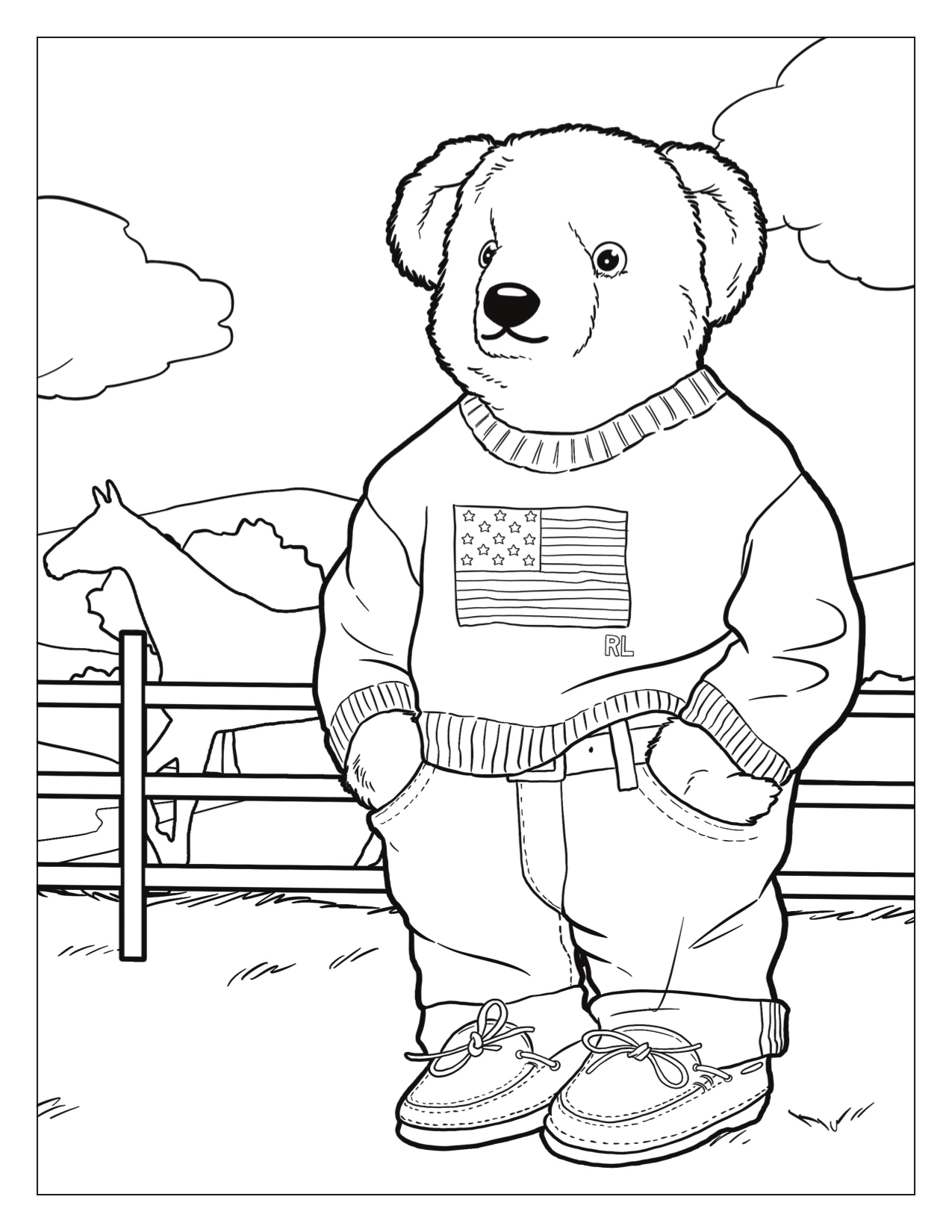 ours polo coloriage